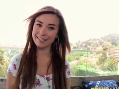 Cute little redhead wants to get fucked a huge cock