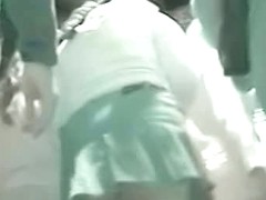 Close upskirt voyeur shot of a very lovely ass