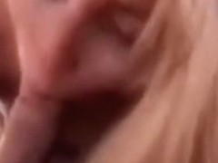 my blond wife sucks me in advance of I put my shlong into that gap underneath her landing undress