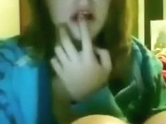 Masturbating teen live on webcam - hardcore fingering bate session