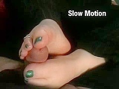 Slow Motion Footjob