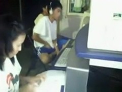 Crazy asian guy masturbates in a cybercaf?�. like a boss !!!