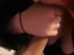 Redhead Sucks Cock And Strokes It Off On Her Big Tits