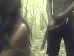 Ebony Slut Gang Banged In The Jungle