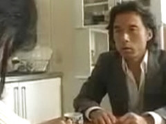 Sexy Oriental housewife with tiny boobs is in need of a har