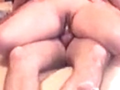 Slutty blonde belle blows her man's cock before ri...