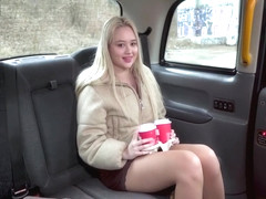 Blonde Russian Bombshell Fucks In The Backseat To Pay For Taxi