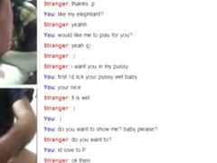 Chubby girl likes the elephant cock on omegle and has cybersex with a stranger