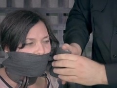 Bondage sub whipped by male dominator