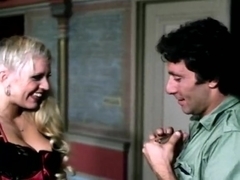 Sassy golden-haired is drilled hard in a vintage porn vid