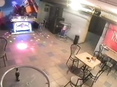 Candid porn video of lewd chick penetrated on the cafe table
