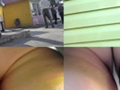 Free upskirt video shows an amazing flabby ass