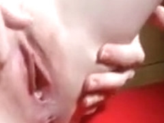 Sexy brunette slut gets horny rubbing