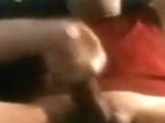 Masturbation with jizz flow