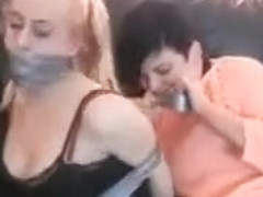 Girl duct taped gagged by girl