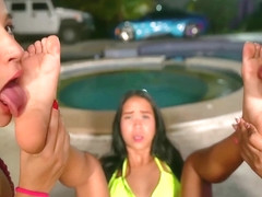 Latinas Suck Feet And Ass With Their Tongues