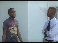 Two black gay hunks have a hot anal fuck