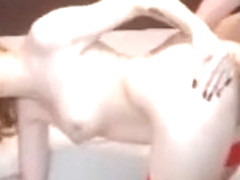 Adorable Blonde In Red Stockings Gets Her Holes Drilled Dog