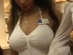 Big Candid Tits at the Mall