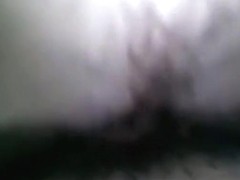 Closeup view of an asian girl riding her bf's dick