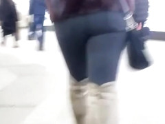Tight ass in winter day