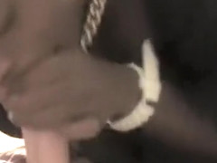 Interracial blowjob by ebony bitch