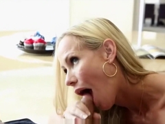 Pure Mature Blonde MILF moans, takes dildo and big cock