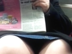 Upskirt on tube