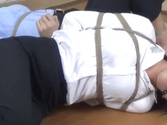 Asian Cop And Robber Tied