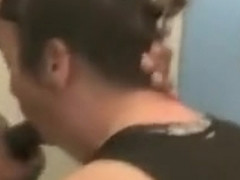 BBC bathroom blowjob