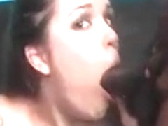 Blonde Between Two Black Cocks