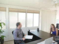 LOAN4K. College trip worth to be fucked by loan manager on his table