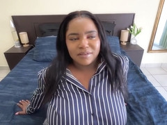 Ebony Bubble Butt Getting Dicked Down By Big White Cock