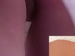 Amateur upskirt clip with cute bodycolor pantyhose