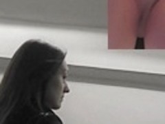 Tan hose upskirt on a kewl day