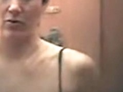 Milf on the small tits video spied through the hole