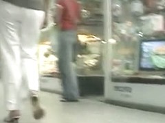 Amateur upskirt with teen cutie and her lovely ass