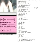 Nerdy glassed girl plays a sex game on chat roulette