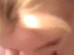 Blonde amateur MILF super blowjob