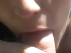 Sweet girl receive cum in mouth