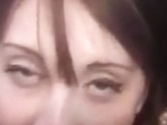 Big eyed girl eats out her mistress