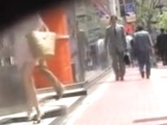 Street sharking encounter with lusty little Japanese hoe being nicely fooled