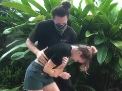 Sexy Vixen Restrained Outdoors Tickled Hard Begging For More Action