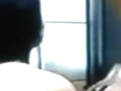 Asian dark brown hair babe in the washroom blows me during the time that her husband is at the work