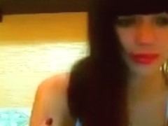 Brunette AhhLarena showed her white panties