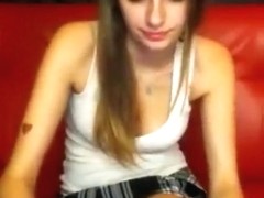 Betsie showing chest and finger fucks her pussy