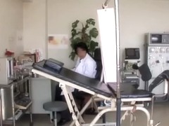 Sako gets her asian twat examined in the gynecologist room 