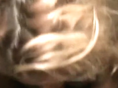 Gorgeous bartender Alisha King blows two guys in the bathroom, Shakira hair