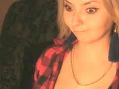 Flawless Blonde Babe Dildo Fuck Her Shaved Pussy