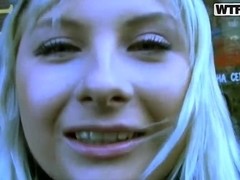 Kathy makes amazing blowjob to her new boyfriend